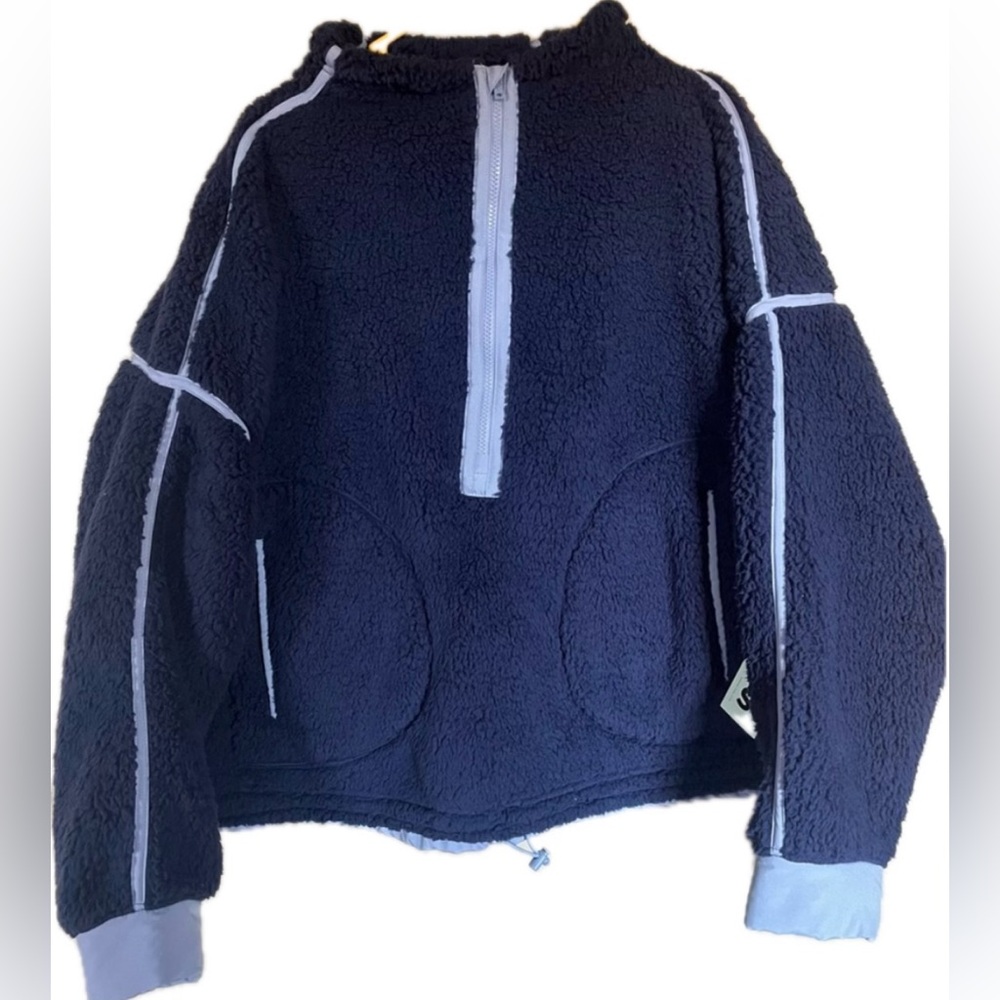 The Cozy 1/4 zip Sherpa pullover by SO. NWT. Features drawcord & soft material.